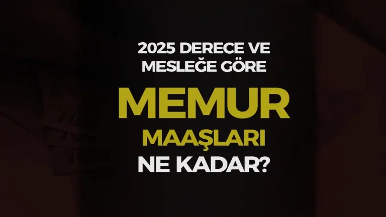 Derece ve Mesleğe Göre Memur Maaşları 2025