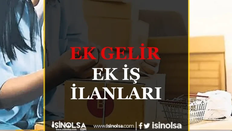 Ek gelir Ek İş İlanları