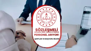 MEB Sözleşmeli  Şoför, Temizlik, Büro ve Güvenlik Görevlisi Alımı Yapıyor!