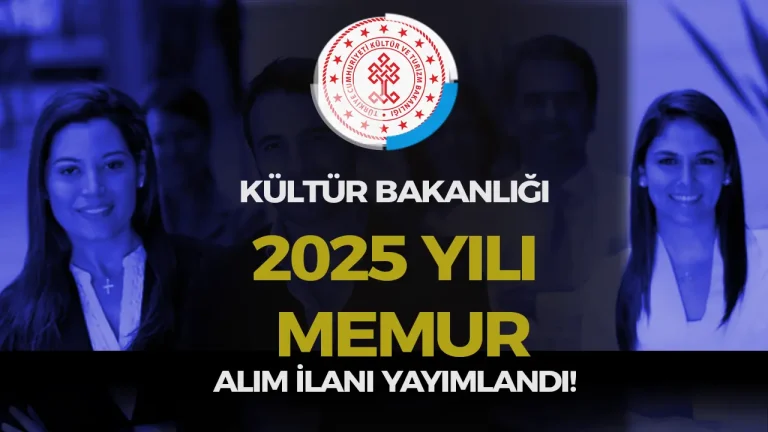 Kültür Bakanlığı 30 Memur Alımı İlanı 2025 ( Stajyer Kontrolör )