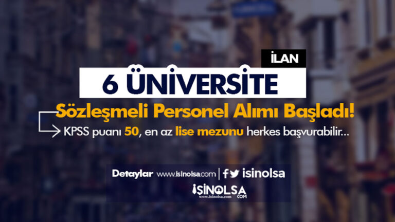 universite sozlesmeli personel alimi