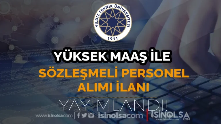 yildiz teknik universitesi personel alimi