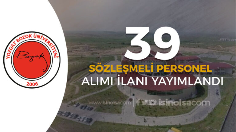 yozgat bozok universitesi personel alimi 1