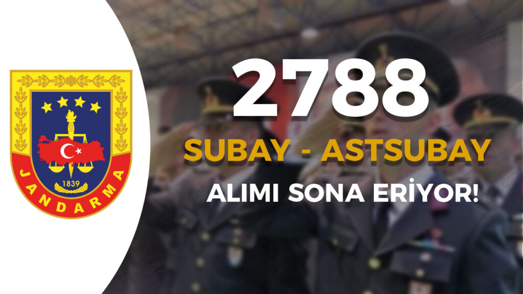 jandarma 2788 subay ve astsubay alimi