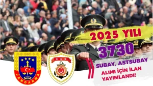 Jandarma ve Sahil Güvenlik 2025 Yılı 3730 Subay ve Astsubay Alımı Yapıyor! Şartlar ve Kontenjanlar