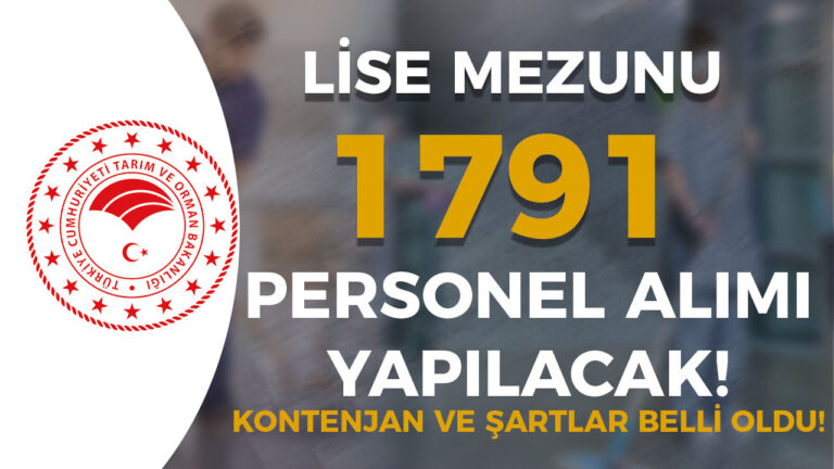 tarim bakanligi lise mezunu personel alim 1