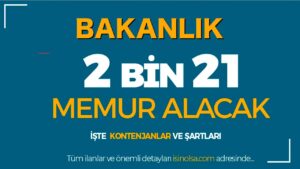 Hazine ve Maliye Bakanlığı 2 Bin 21 Memur Alımı Yapacak!