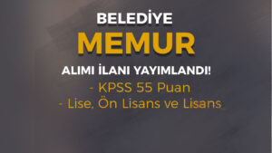 Bahşılı Belediyesi Memur Alımı İlanı – 55 KPSS ve En Az Lise