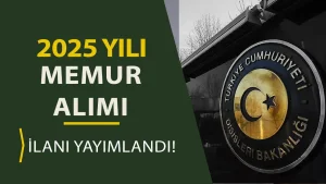 Dışişleri Bakanlığı KPSS İle Memur Alımı İlanı 2025 ( AB Uzman Yardımcısı )