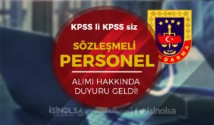 Jandarma Sözleşmeli Personel Alımı Hakkında Duyuru Yayımlandı!