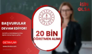 MEB 2024 Yılı 20 Bin Öğretmen Alımı Başvuru Devam Ediyor