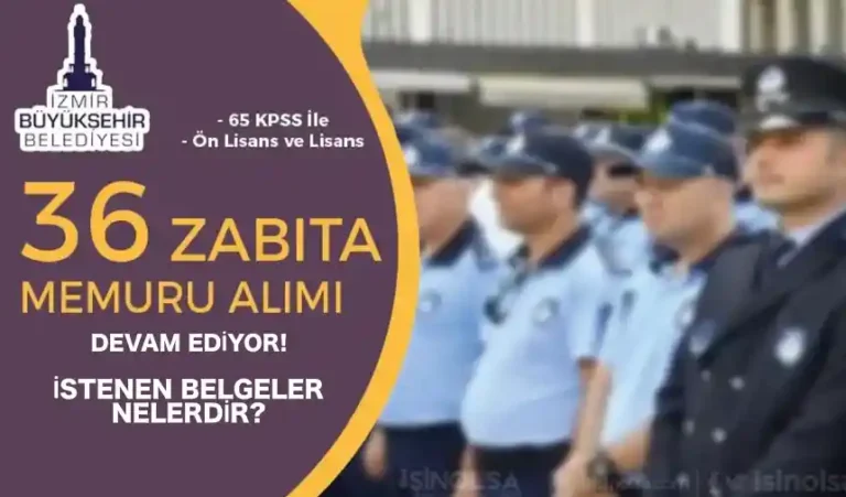 izmir buyuksehir belediyesi zabita memuru alimi