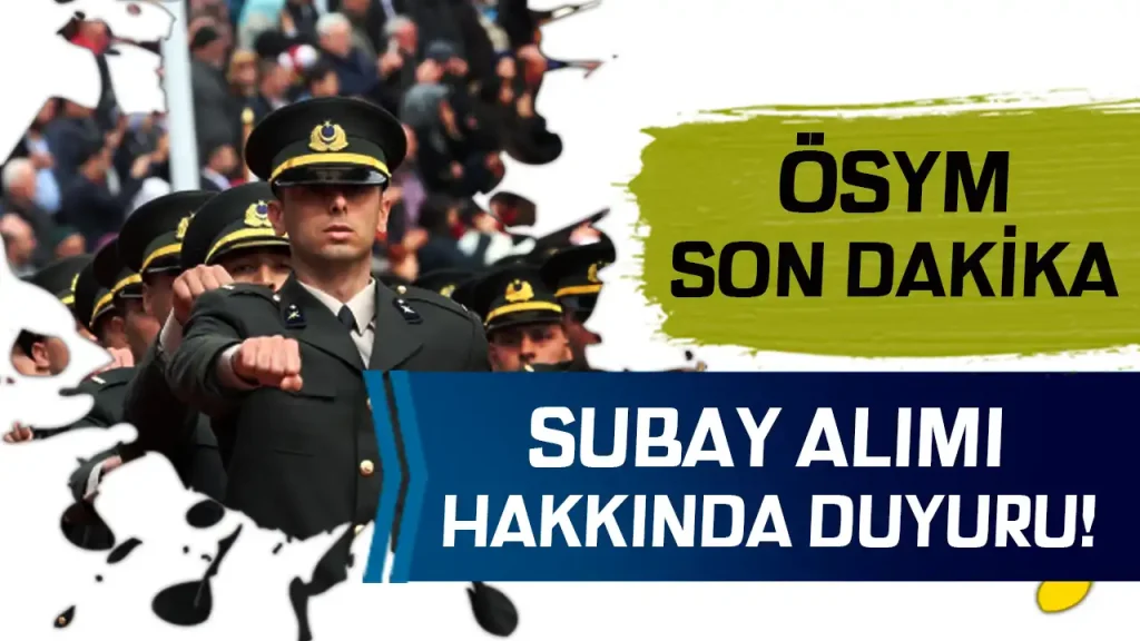 subay alımı hakkında duyuru