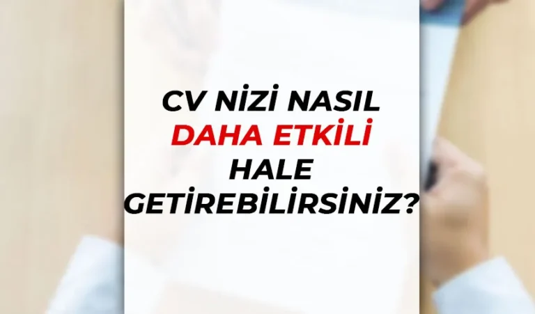 cv etkili hale getirmek