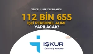 İŞKUR:  2066 Meslekte 112 Bin 655 İşçi Personel Alımı Yapılacak!