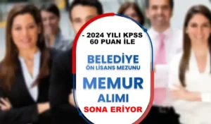 60 KPSS İle Belediye Ön Lisans Memur Alımı Sona Eriyor ( Eleşkirt Belediyesi )