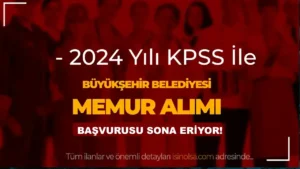 Tekirdağ Büyükşehir Belediyesi 2024 KPSS İle Memur Alımı Sona Eriyor ( Müfettiş Yardımcısı )