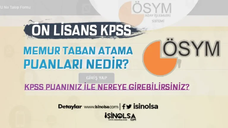 on lisans kpss taban puanlar