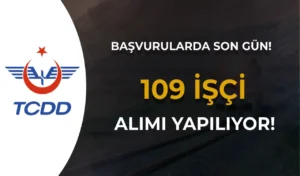 TCDD 109 İşçi Personel Alımı Başvurusunda Son Gün!