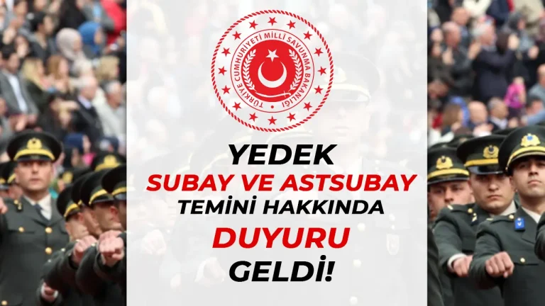 yedek subay ve astsubay alımı