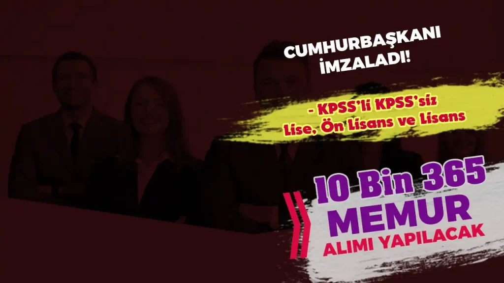 Cumhurbaşkanı kamuya memur alımı