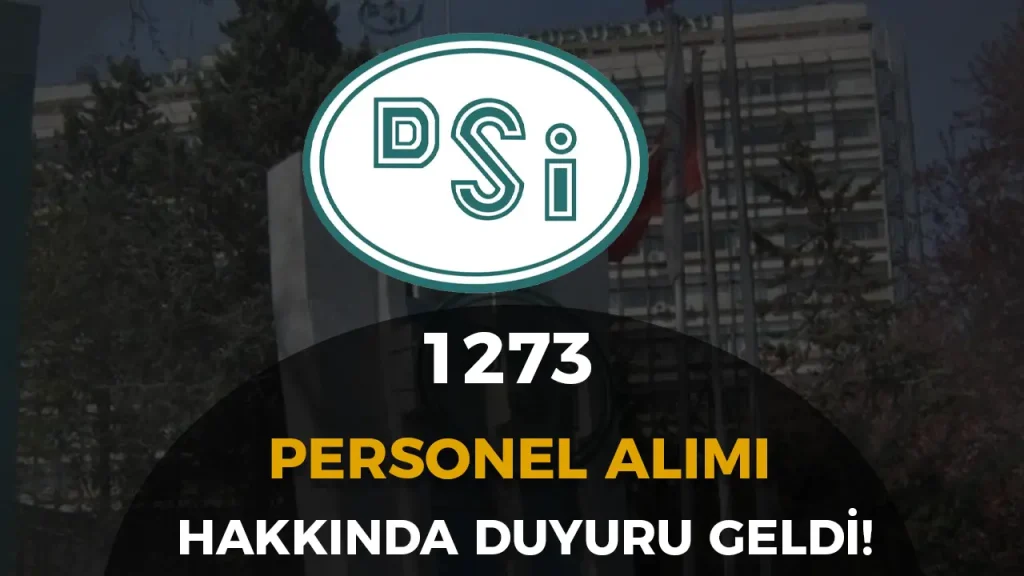 DSİ PERSONEL ALIMI