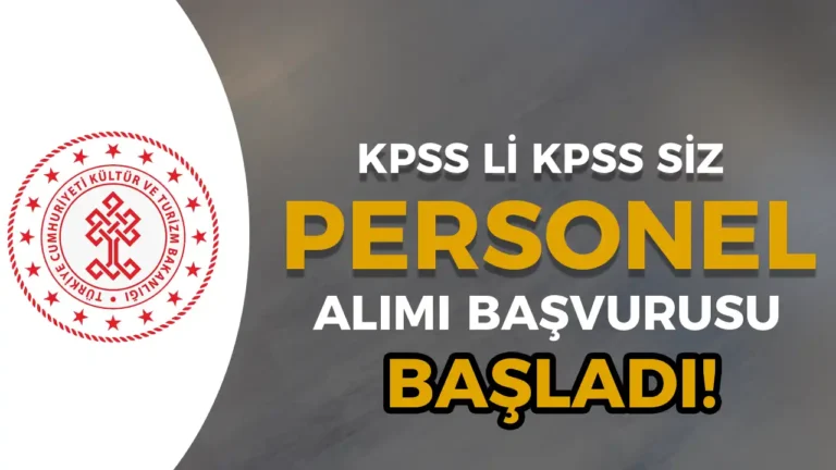 kultur bakanligi bslisim personeli alimi