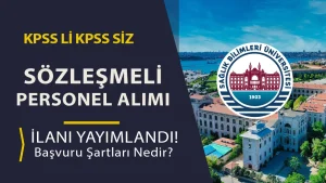 SBÜ KPSS li KPSS siz Personel Alımı İlanı Yayımlandı!