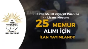 Siverek Belediyesi 25 Zabıta, VHKİ ve Düz Memur Alım Yapacak