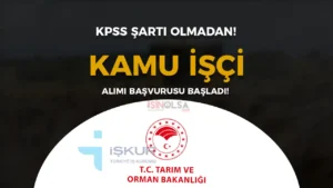 Tarım Bakanlığı 2 Şehir 8 Kamu İşçi Alımı İlanı Yayımladı!