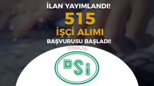 Devlet Su İşleri 515 Kamu İşçi Alımı Başvurusu İŞKUR Başladı