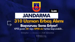 Jandarma 2025 Yılı 310 Lojistik ve Bando Uzman Erbaş Alımı Sona Eriyor