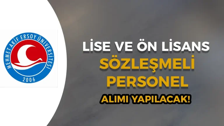 Burdur Mehmet Akif Ersoy Üniversitesi 16 Sözleşmeli Personel Alacak!