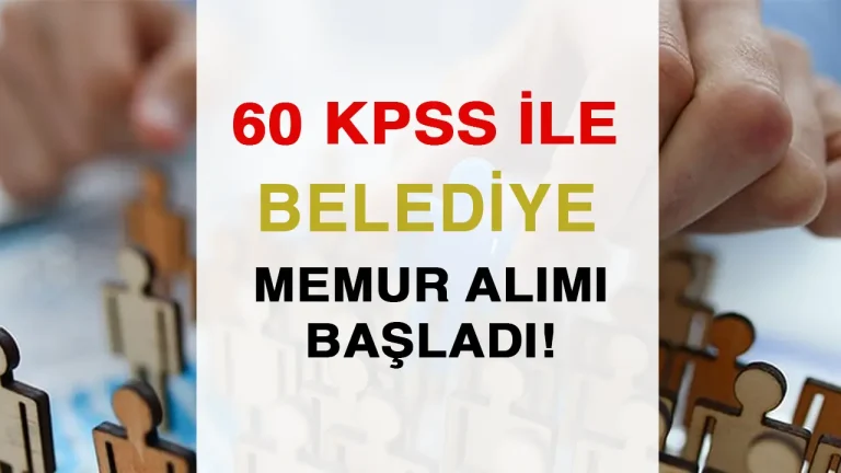 Narman Belediyesi 60 KPSS ile Memur Alımı Başvurusu