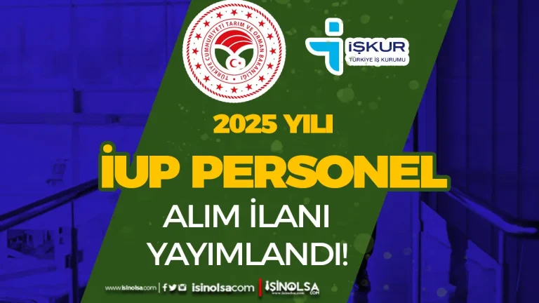 Tarım Bakanlığı İŞKUR ile 2 Şehir 78 İUP Personel Alı Yapıyor