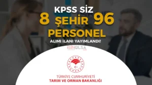 Tarım Bakanlığı İŞKUR ile 8 Şehir 96 İUP Personel Alı Yapıyor