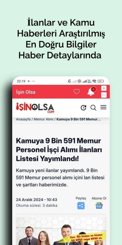 Isin Olsa Mobil Uygulama 5