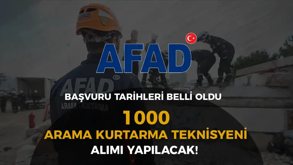 afad 1000 personel alımı ilanı