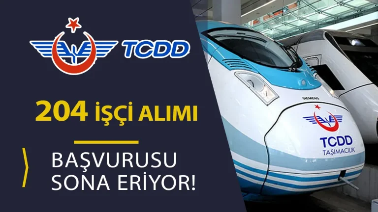 TCDD 204 İşçi ( Makinist ) Alımı Başvurusunda Son Gün