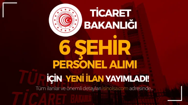 ticaret bakanlığı kimyager almı ilanı