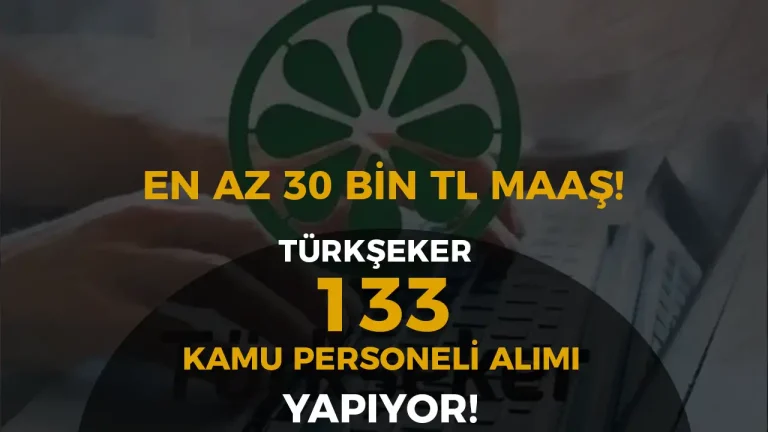 türkşeker personel alımı