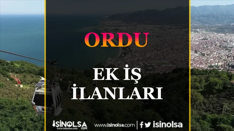 Ordu Ek İş İlanları: Ek Gelir Fırsatlarını Kaçırmayın!