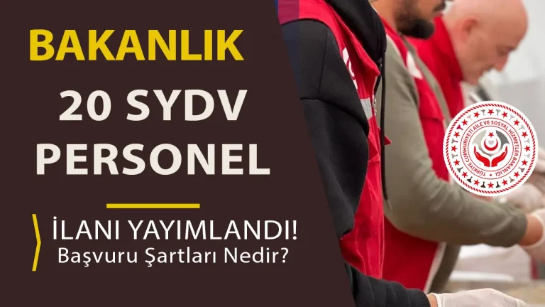 Bakanlık 20 Vakıf SYDV KPSS siz Personel Alımı İçin Hafta Başı İlan Yayımladı!