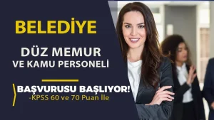 Belediye 60-70 KPSS İle Düz Memur ve Personel Alımı Başlıyor ( Bartın Belediyesi )