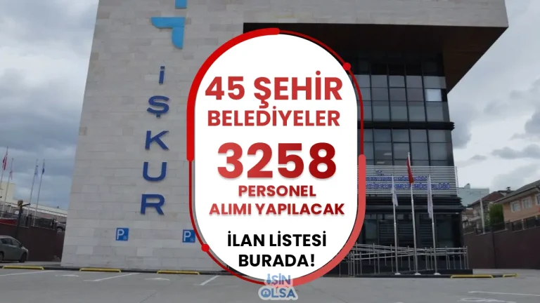 belediye ve şirketlerine personel alımı