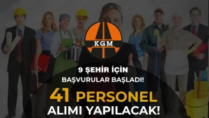 KGM 9 Şehir 41 Sözleşmeli Personel Alımı 2025 Başladı – Ön Lisans ve Lisans