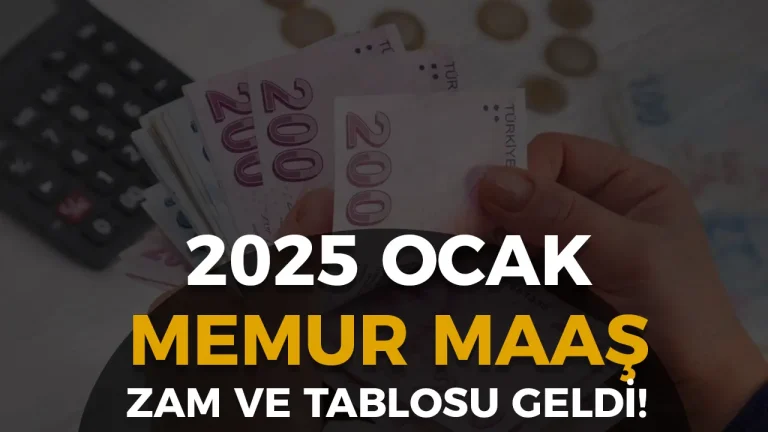 2025 Memur Maaşları Tablosu: Yeni Rakamlar Belli Oldu