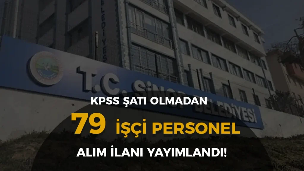 sinop belediyesi işçi personel alımı ilanı