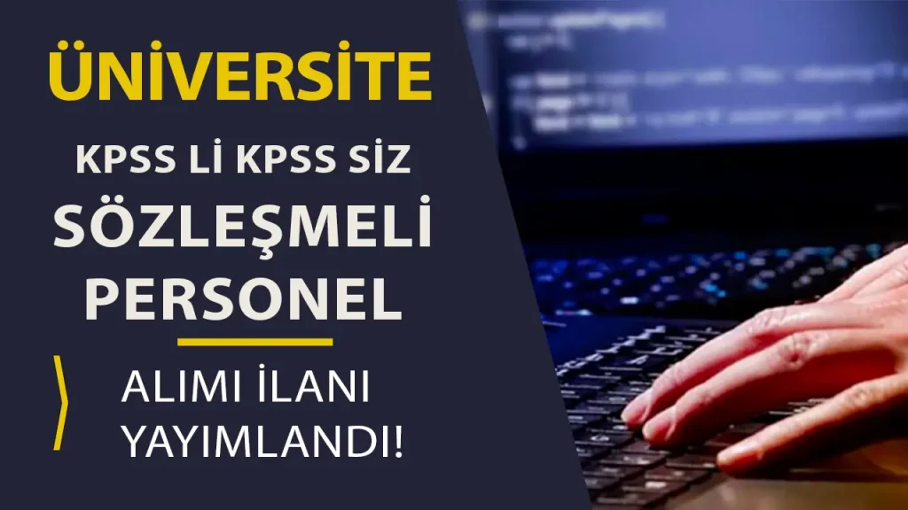 üniversiteye bilişim personeli alımı