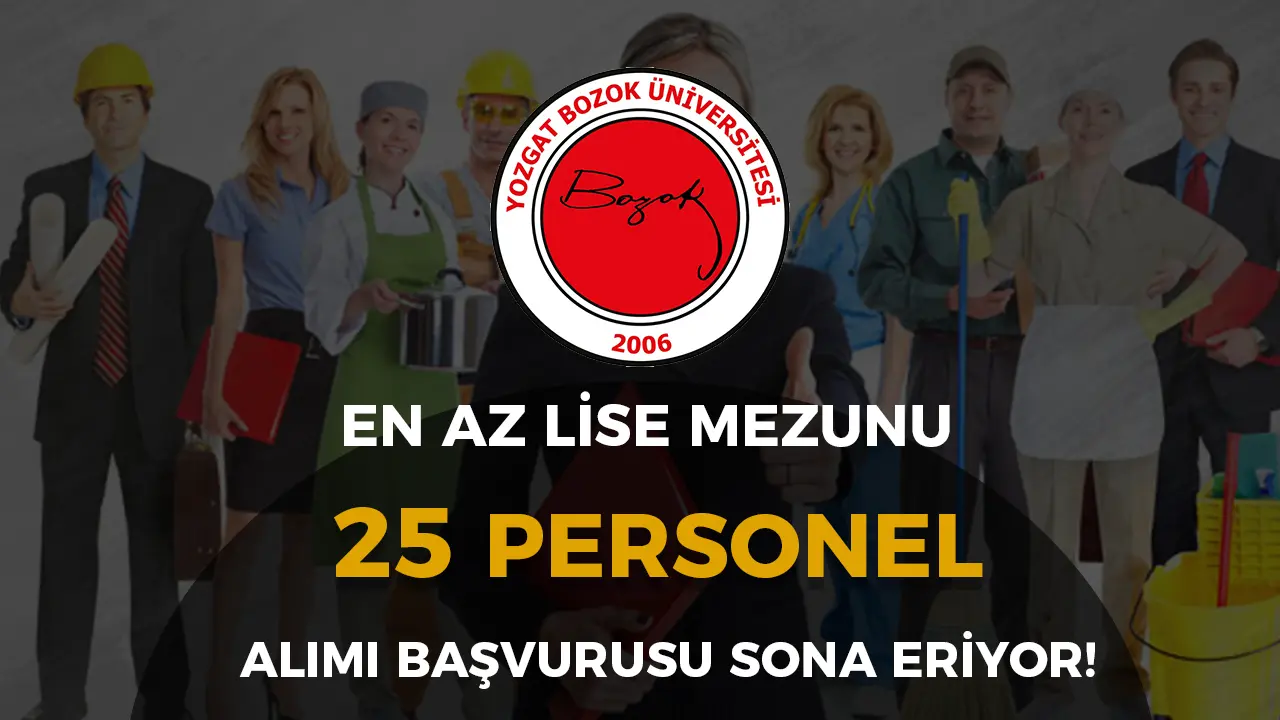 yozgat bozok üniversitesi personel alımı